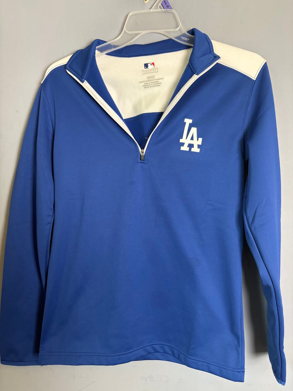 Los Angeles Dodgers MLB Genuine Merchandise Blue Quarter Zip Size S